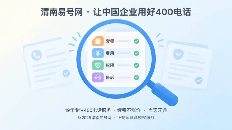 放大镜聚焦服务清单的扁平化插画