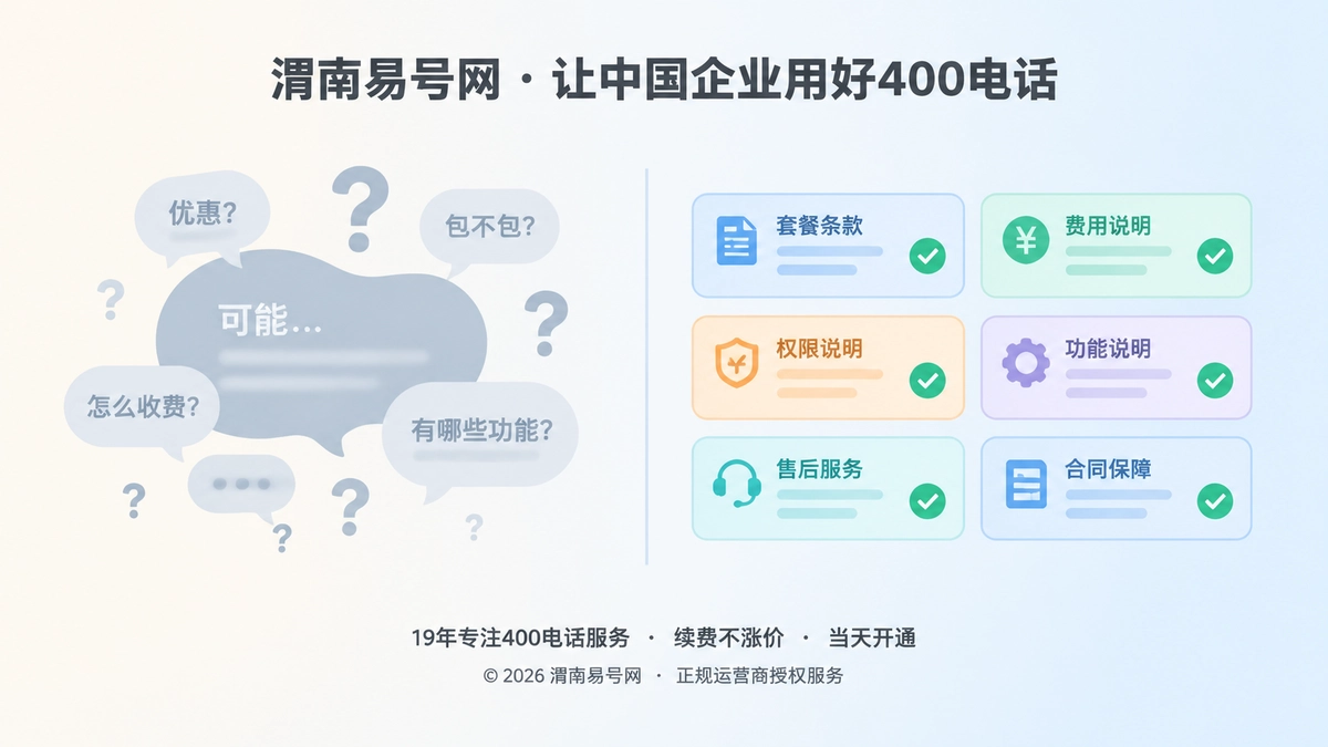 模糊承诺与透明条款对比的扁平化插画