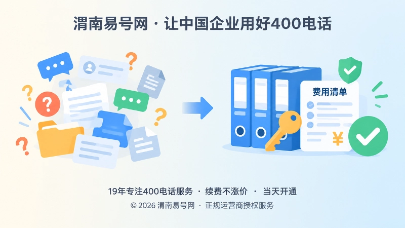 对比式构图展示400电话资料混乱与有序归档